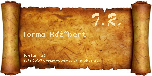 Torma Róbert névjegykártya